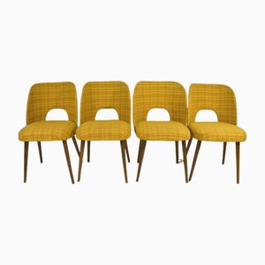 Chaises Lollipop Mid-Century à Carreaux Jaunes par Oswald Haerdtl, Set de 4