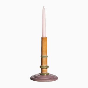 Bougeoir Rosa Orange Lustre par Ceramiche Lega