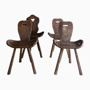 Brutalist Chairs, Set of 4