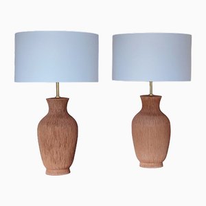 Terracotta Table Lamps, Italy, 1960s, Set of 2