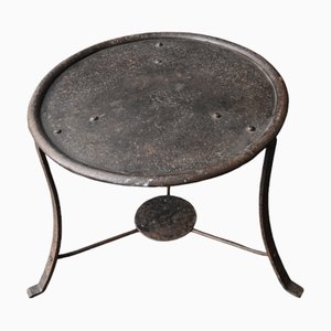 Tavolino da caffè brutalista in ferro forgiato, XIX secolo