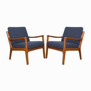 Mid-Century Danish Teak Armchairs by Ole Wanscher for France & Son, 1960s, Set of 2