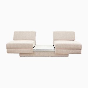 Skandinavisches Vintage Sofa mit Einbautisch, 1980er