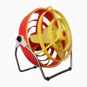 Mid-Century Round Rotating Electric Table Fan Air Ventilator, 1978