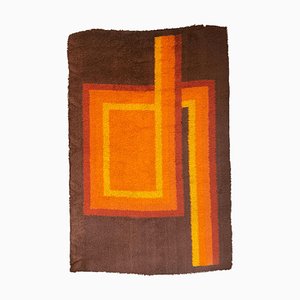 Vintage French Cubist Rug, 1970s