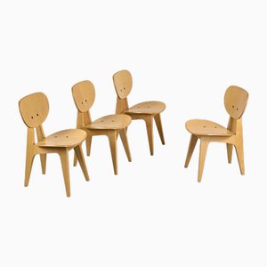 3221 Chairs by Jenzo Sakakura for Tendo Mokko, 1980s, Set of 4