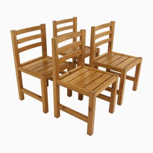 Scandinavian Pine Chairs, 1970, Set of 4
