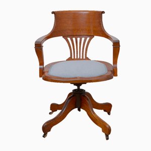 Victorian Oak Swivelling Desk Chair, 1880
