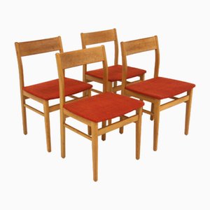 Scandinavian Oak Chairs, 1960, Set of 4