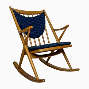Rocking Chair Vintage en Chêne par Frank Reenskaug pour Bramin, Danemark, 1960s