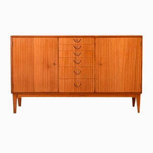 Credenza alta con cassetti centrali, Scandinavia, anni '50