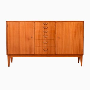 Scandinavian Highboard with Central Drawers, 1950s