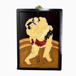 Ukiyo-E Hinterglasmalerei von Sumo Wrestling, Frühe Shōwa Ära