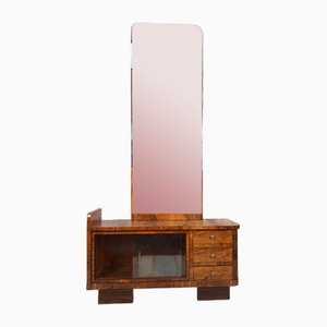Vintage Art Deco Dressing Table with Mirror, 1940s