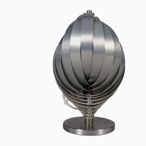 Vintage Moon Table Lamp in Aluminium by H. Mathieu, 1970s