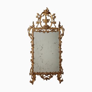 Eklektischer Spiegel mit goldenem Rahmen