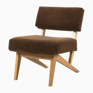 Vintage Sessel aus Holz & Stoff