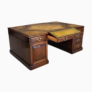 Antique Mahogany Partners Desk, 1910s