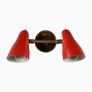 Metal and Brass Wall Light from Stilux Milano, 1950s