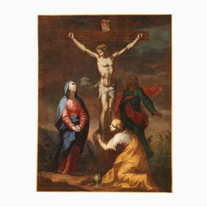Artiste Italien, Crucifixion, 1740, Huile sur Toile