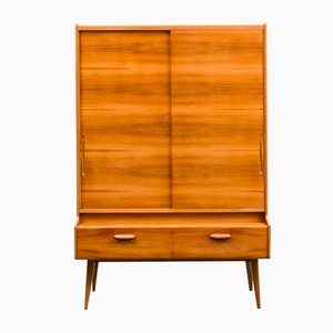 Highboard with Sliding Doors in Walnut from Dewe, 1950s