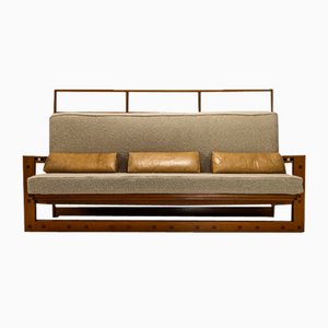 3-Seater Sofa in Ash and Mansonia Wood by Fausto Bontempi, Italy, 1961