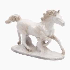 Cavallo modello 4348 in ceramica di Karlsruhe Majolika, anni '50