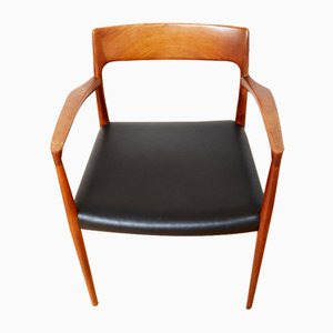 Sedia nr. 57 in teak di Niels Otto Møller per JL Møllers, anni '70