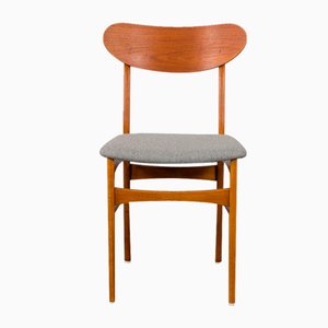 Dänische Mid-Century Teak & Eiche Stühle aus Grauer Wolle von Farstrup Møbler, 1960er, 6er Set