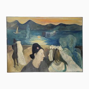 Lena Ulbricht, Wedding in a Mystical Landscape, Oil on Canvas, 1984