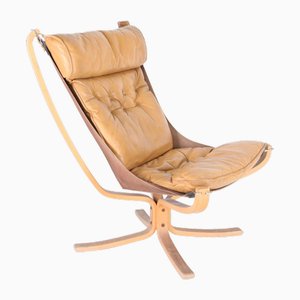 Vintage Falcon Chair by Sigurd Ressell for Poltrona Frau, 1970s