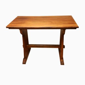 Mesa de comedor brutalista de madera, años 50