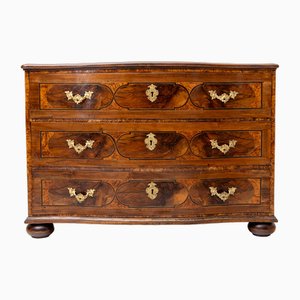 Baroque Chest of Drawers in Walnut with Bronze Fittings, 18th Century