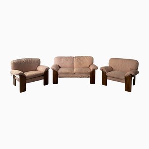 2-Seater Sofa and Armchairs by Mario Marenco, 1970s, Set of 3