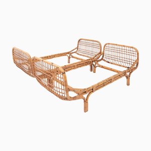 Set of Bamboo Beds in the style of Franco Albini and Franca Helg, Italy, 1960s