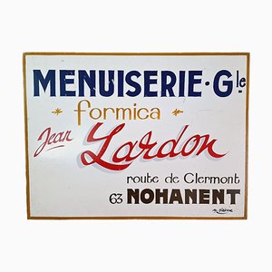 Hand Painted Carpenters Workshop Sign, France, 1960s