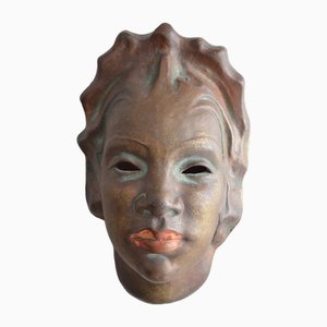 Ceramic Wall Mask by Kit, 1920