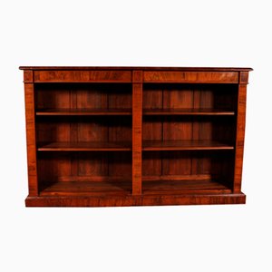 Large Open Bookcase in Walnut and Inlays, 19th Century