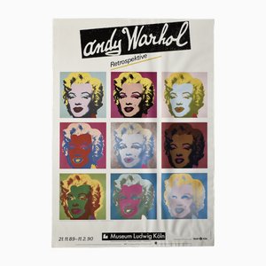 Póster de la exposición original de Andy Warhol Marilyn Monroe de Ros Nagy-Roden, Museo Ludwig Köln, 1989-1990