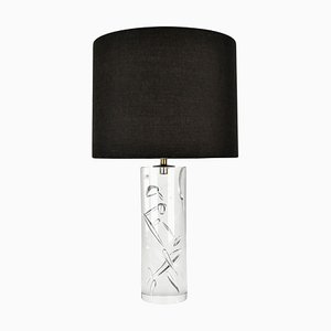 Crystal Table Lamp with Bubbles attributed to Kosta Boda, Sweden