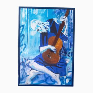 Gunnar Zyl, ancien guitariste, acrylique sur toile