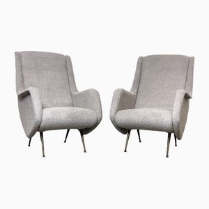 Lounge Chairs attributed to Aldo Morbelli for ISA Bergamo, Italy, 1950s, Set of 2