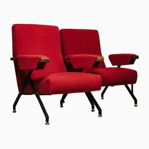 Set of Reclining Armchairs in Alcantara, Italy, 1960s