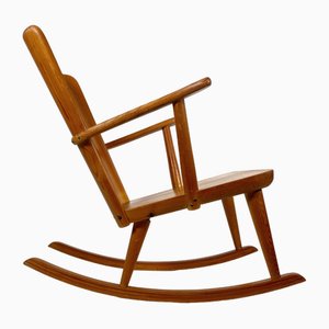 Scandinavian Pine Rocking Chair by Göran Malmvall for Svensk Fur, 1950s