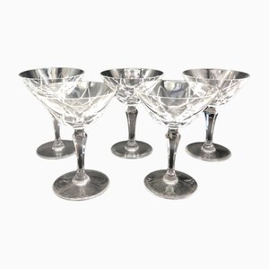 Crystal Champagne Glasses, Set of 5
