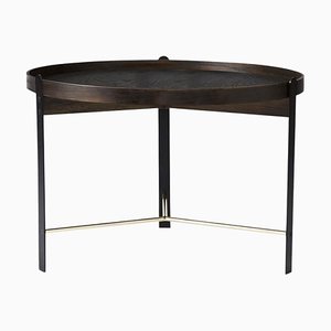 Coffee Table in Smoked Oak and Brass by Warm Nordic