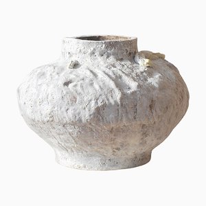 Breite Sandstein Vase von Moïo Studio