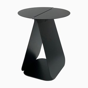 Youmy Round Black Side Table by Mademoiselle Jo