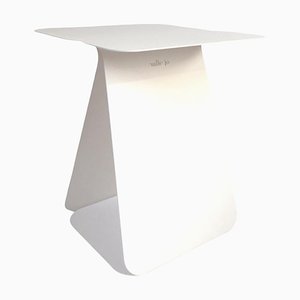 Youmy Rectangular White Side Table by Mademoiselle Jo