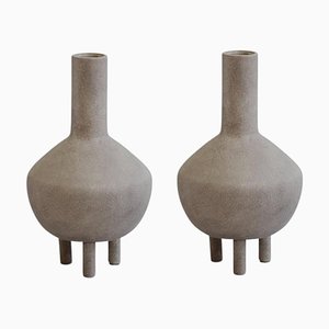 Vase Canard Taupe par 101 Copenhagen, Set de 2